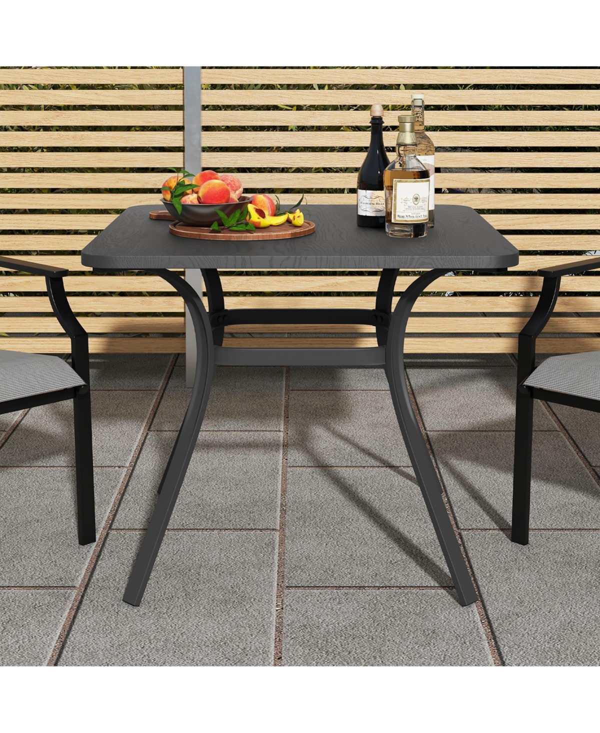 Gymax 32'' Patio Dining Table w/ 4 Curved Legs Heavy-Duty Outdoor Table for 4 Garden