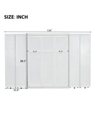 Murphy Bed Wall Bed with Storage Doors