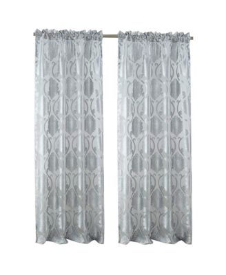Organza Sheer Milawi Complete 5 Piece Window Curtain Set