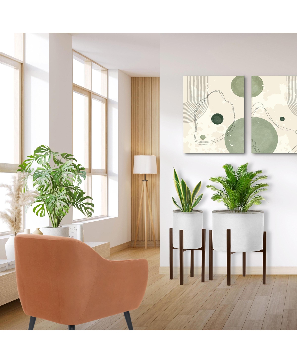 Sorbus Adjustable Metal Plant Stand – Mid Century Style Flower Pot Holder, 10 to 16 Inches Planter Stand for Modern Home Decor, Houseplants