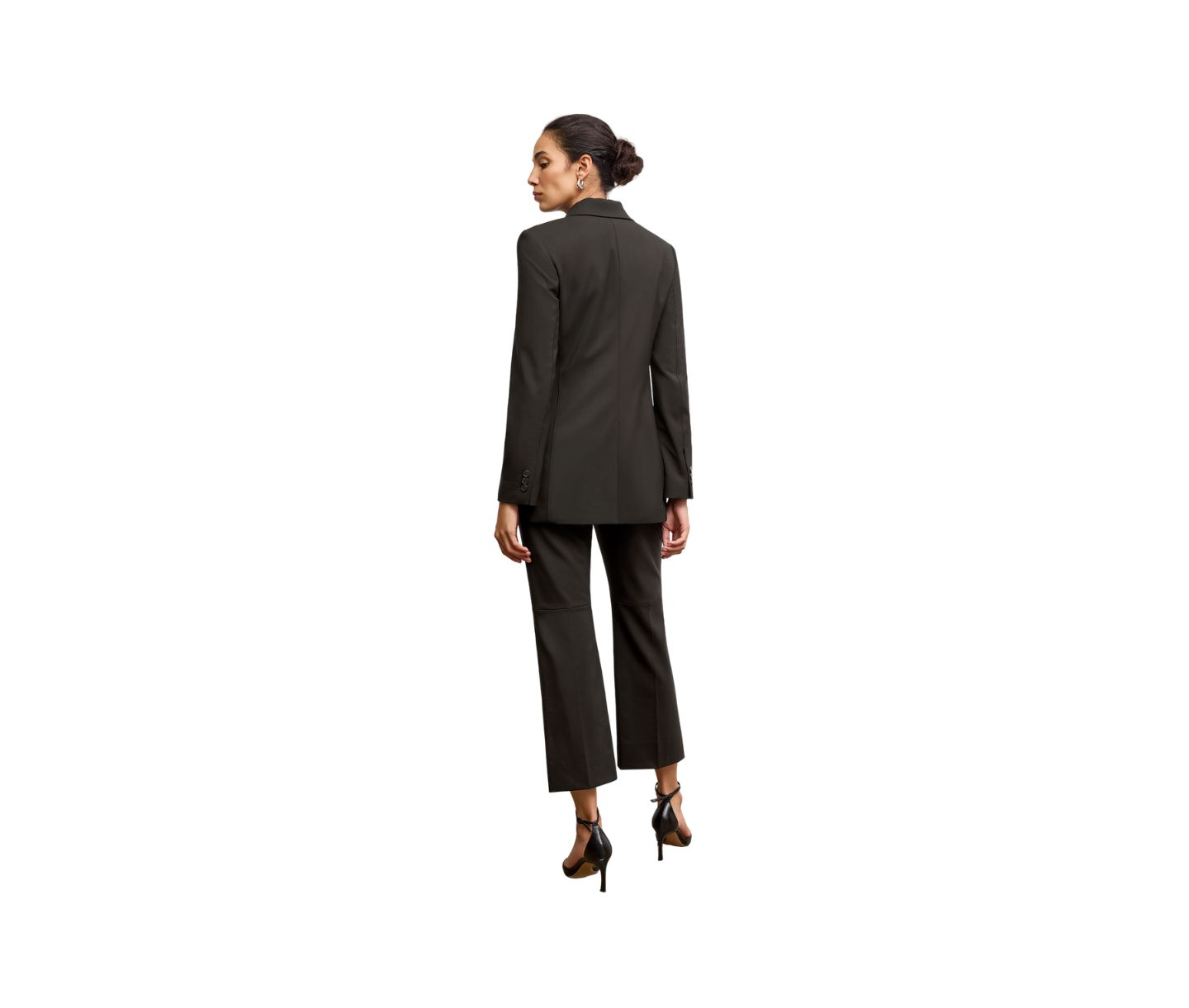 Женские брюки M.M.LaFleur Tessa Kick Flare - Washable Wool Twill, цвет: Чёрный — фото 6