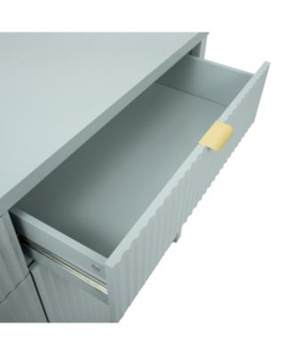 Wave-Pattern Sideboard Cabinet