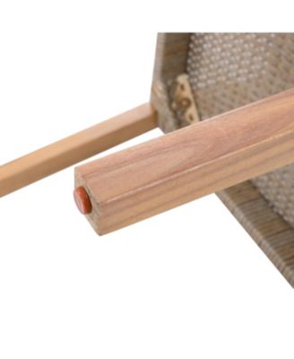 Teak Acacia & Wicker Outdoor Dining Chairs (Set of 2)