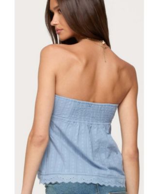 Women's Narnie Striped Strapless Wrap Top