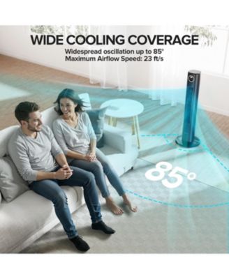 36" Tower Fan for Bedroom, Bladeless Standing Fan with 85&deg; Oscillation, Quiet Cooling, Remote Control, 12H Timer, 3 Speeds, 4 Modes