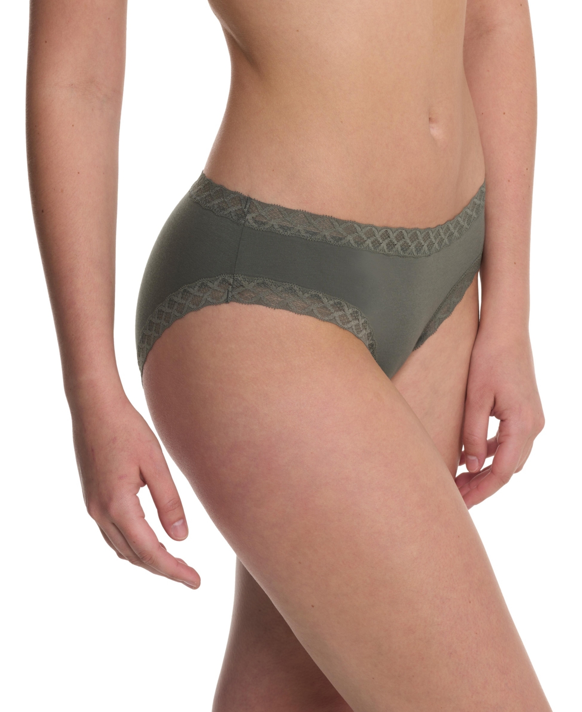 Natori Women's No-show Pima Cotton Bliss Girl Brief With Lace