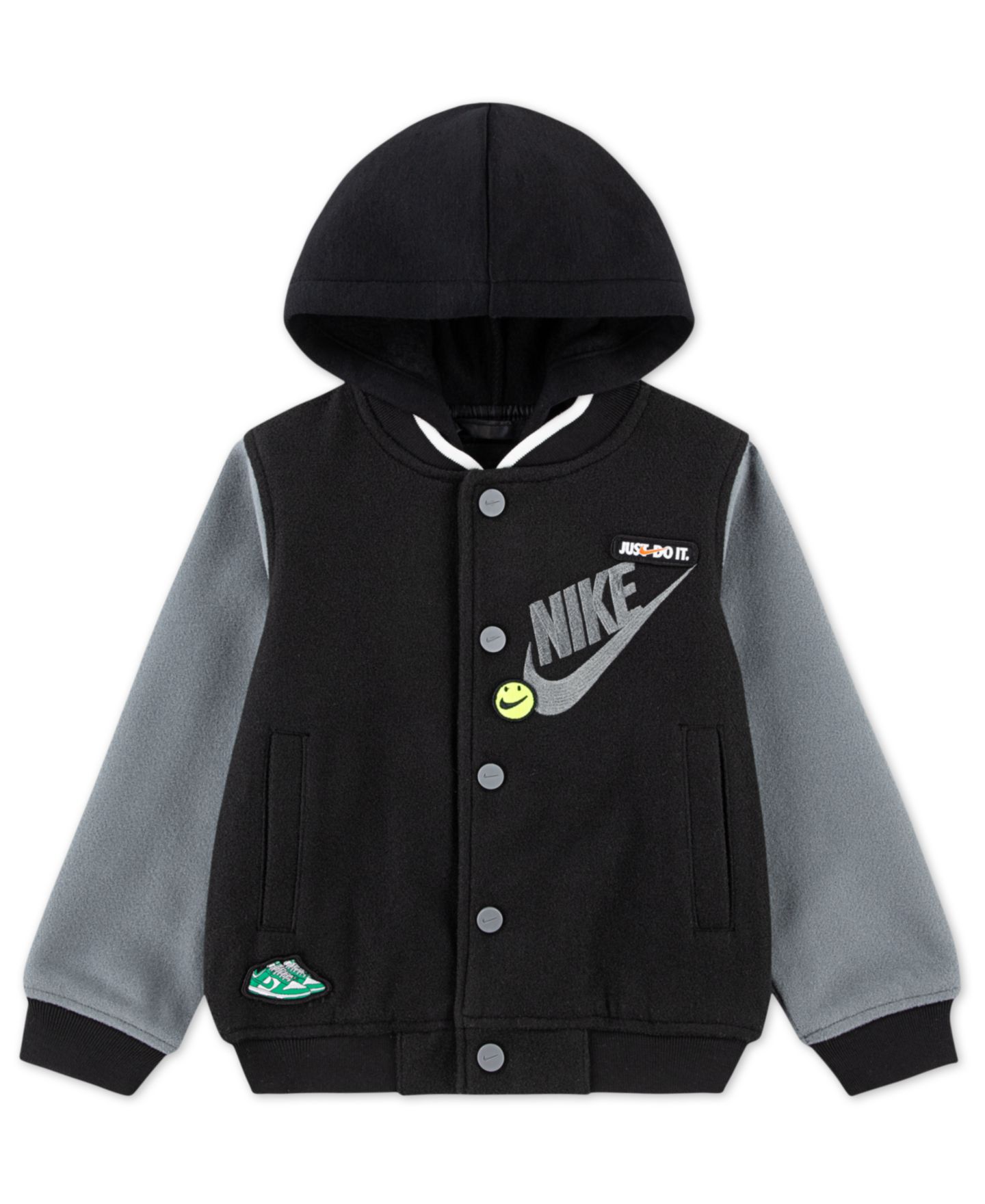 Куртка Nike Hooded Varsity Jacket для мальчиков-малышей, цвет: Чёрный — фото 1