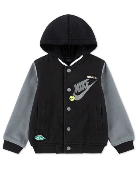 Куртка Nike Hooded Varsity Jacket для мальчиков-малышей, цвет: Чёрный