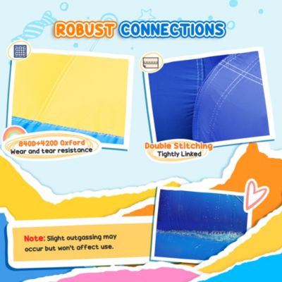 6 in 1 Inflatable Water Slide Park with 550W Blower for Kids 3-8 Years