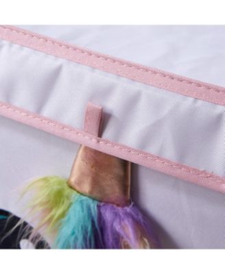 Poly Canvas Collapsible Toy Storage Trunk, 28&amp;quot; W, Unicorn