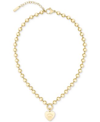 Logo Heart Pendant Necklace, 15-3/4" + 1" extender