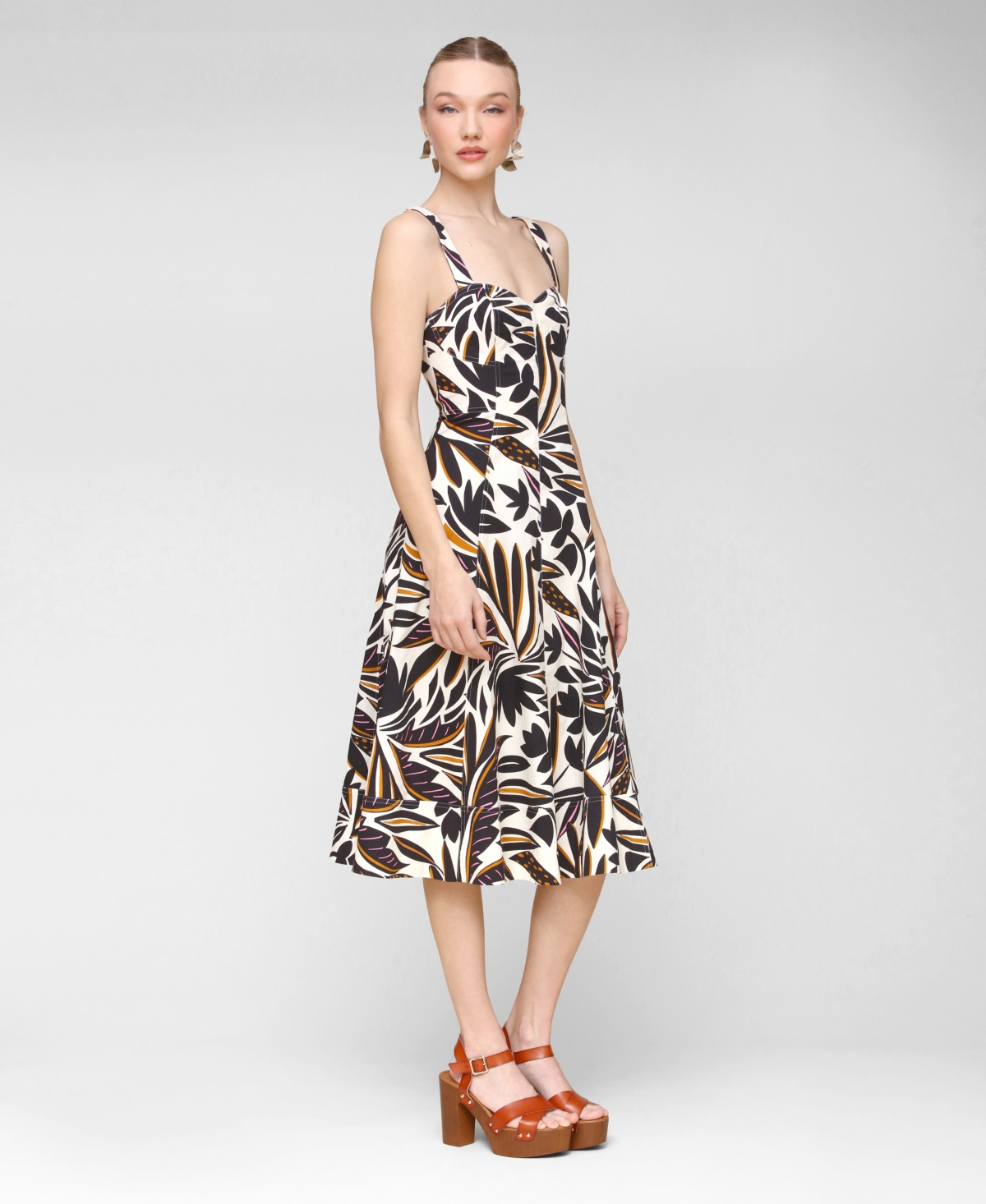Avec Les Filles Women's Fit & Flare Floral-print Dress