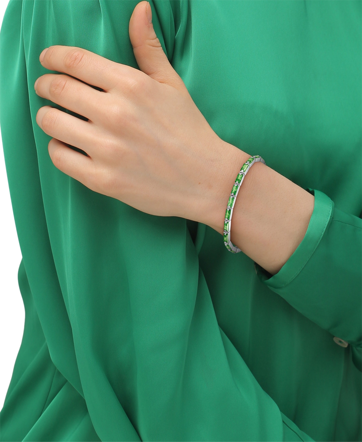 Lacoste Crystal Flex Bracelet In Green