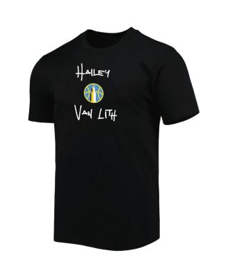 Men's and Women's Hailey Van Lith Black Chicago Sky Name Number T-Shirt