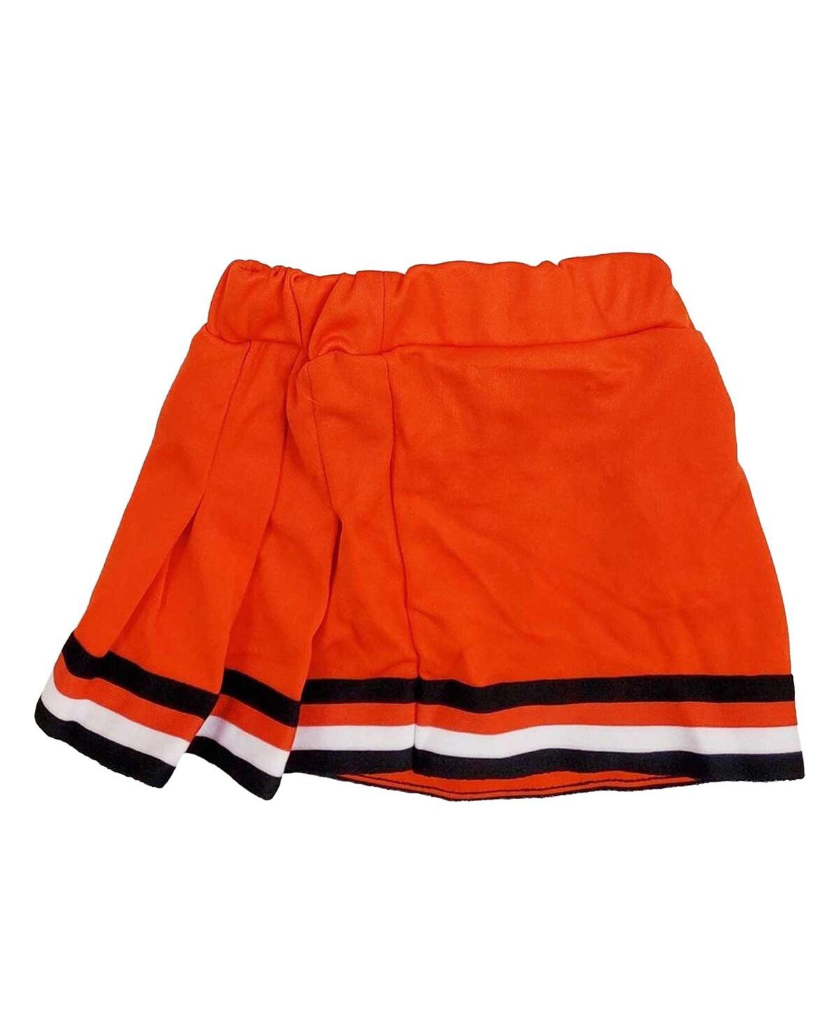 Little King Big Girls 2-piece Orange Oklahoma State Cowboys Cheer Set In Orange