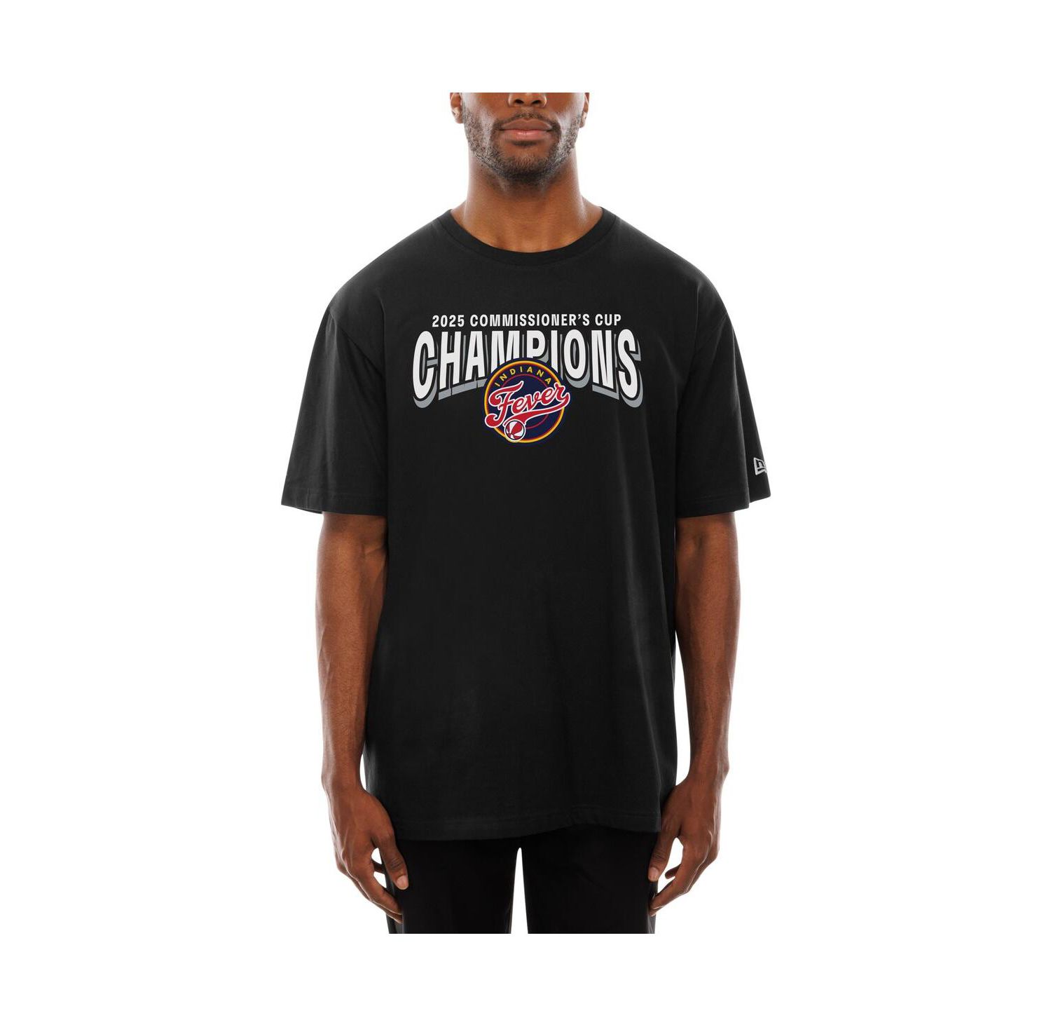 Men's and Women's Black Indiana Fever 2025 WNBA Commissioner's Cup Champions T-Shirt