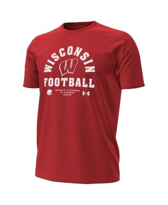 Men's Red Wisconsin Badgers 2025 Sideline Football Performance T-Shirt