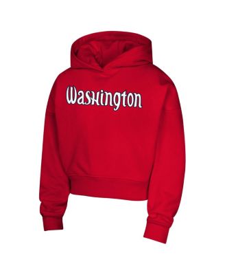 Big Girls Red Washington Mystics Top Closer Fashion Pullover Hoodie
