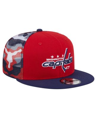 Men's Red/Navy Washington Capitals Camo Meshback 9FIFTY Snapback Hat
