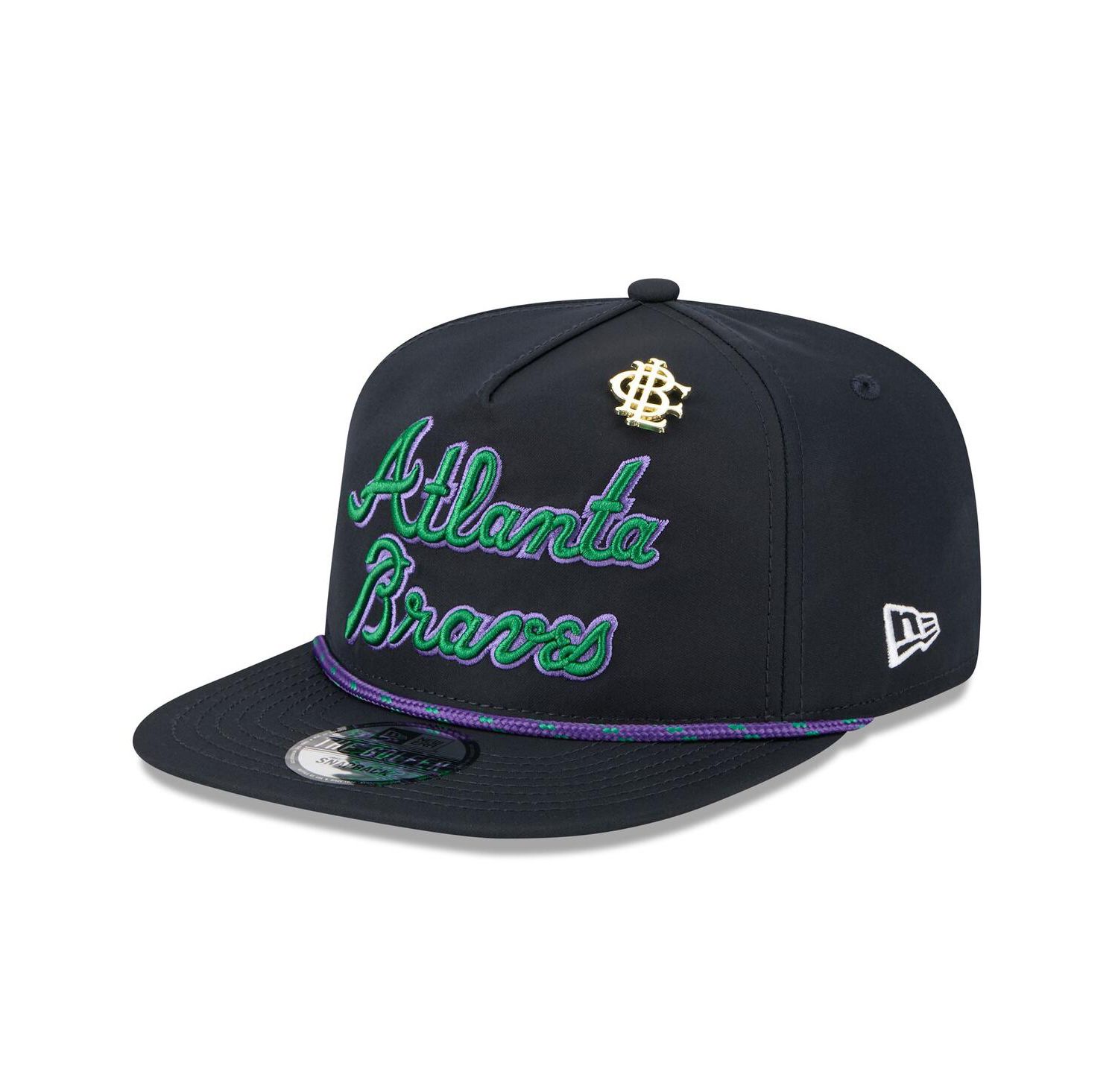 Men's Navy Atlanta Braves 2025 Big League Chew Golfer Snapback Hat