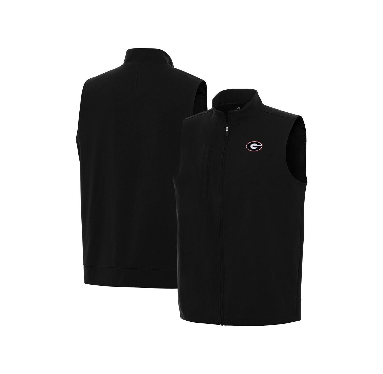 Men's Black Georgia Bulldogs Regard Full-Zip Vest