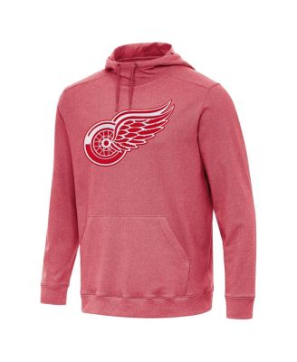 Men's Heather Red Detroit Red Wings Cloud Pullover Hoodie