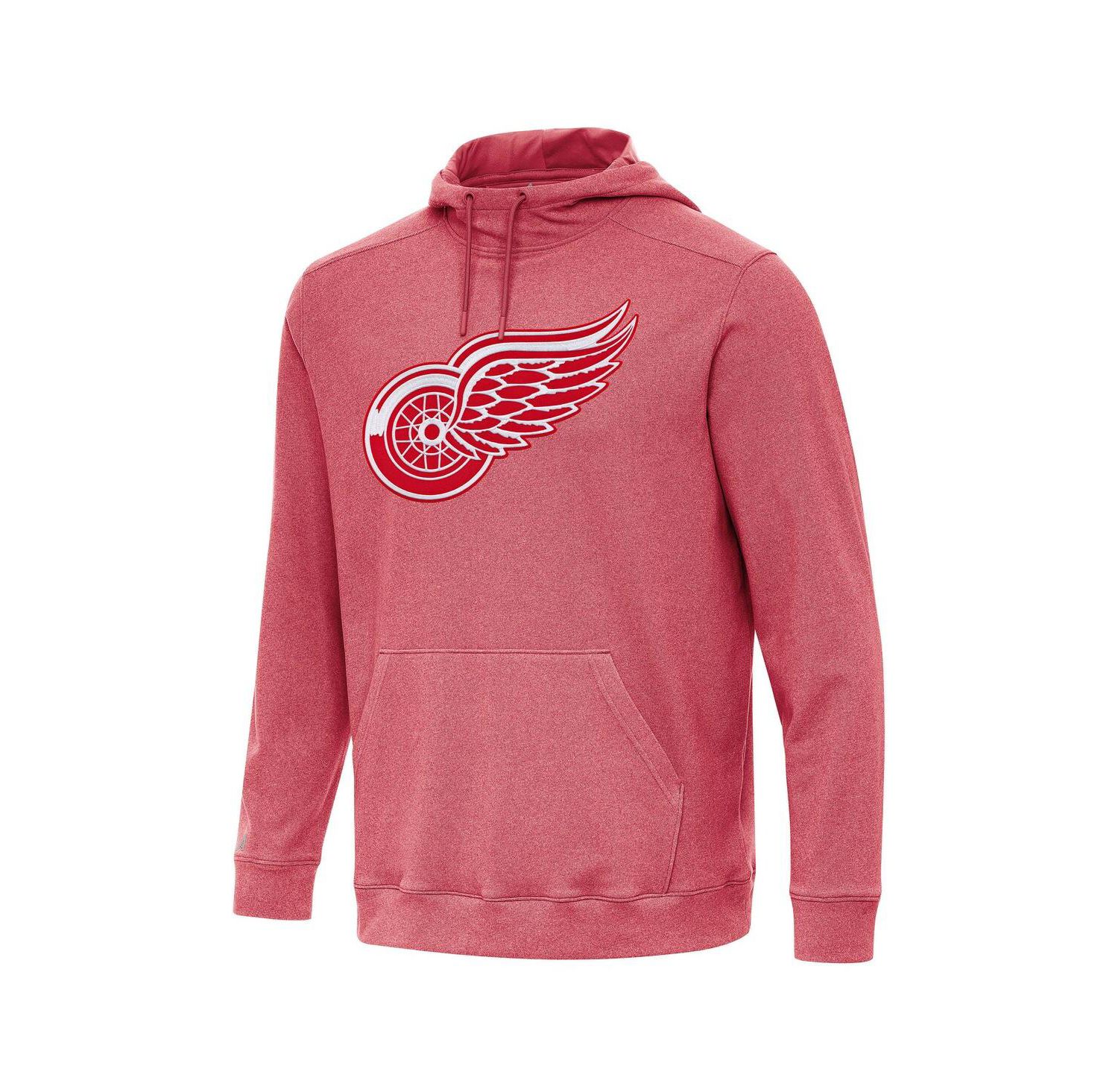 Men's Heather Red Detroit Red Wings Cloud Pullover Hoodie