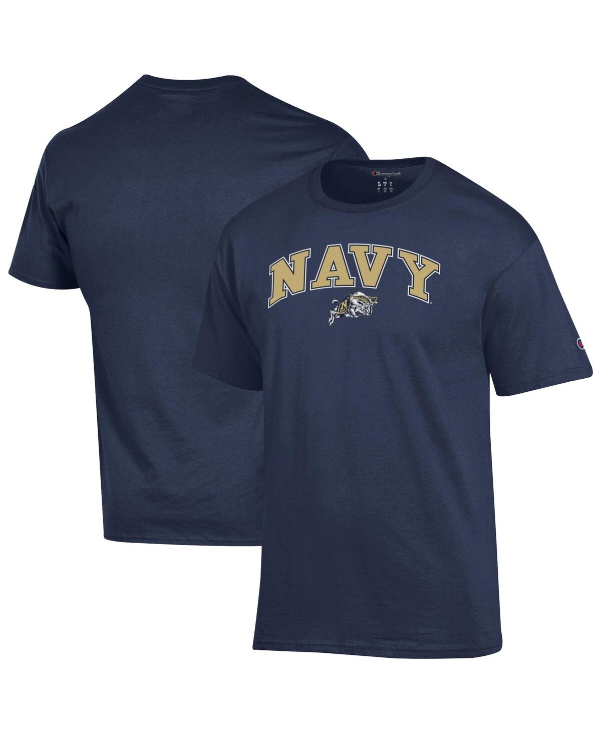 Men's Navy Navy Midshipmen Arched Logo T-Shirt - Navy