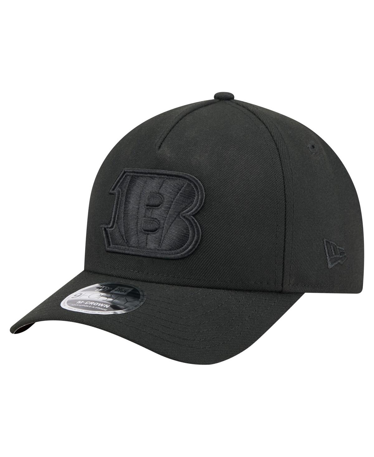 Men's Black Cincinnati Bengals Team Collection 9FORTY M-Crown A-Frame Adjustable Hat - Black