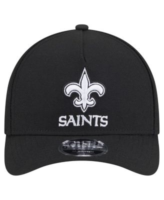 Men's Black New Orleans Saints Team Collection 9FORTY M-Crown A-Frame Adjustable Hat
