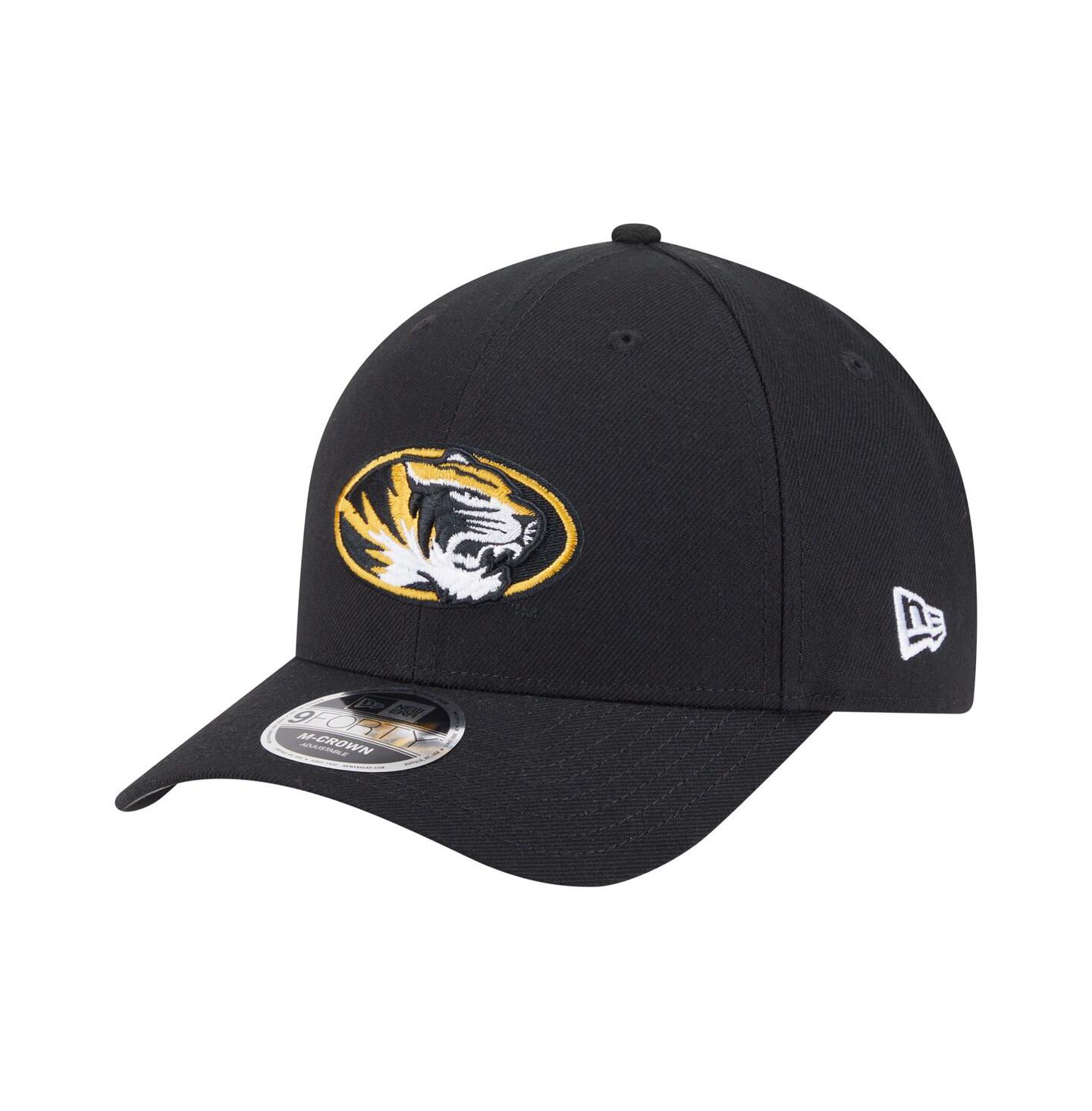 Мужская кепка New Era Black Missouri Tigers Team Collective 9FORTY M-Crown Adjustable Hat — фото 1