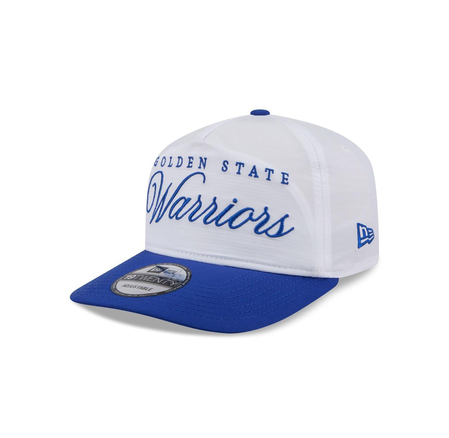 Men's White/Royal Golden State Warriors 2025 NBA Draft On-Stage Nylon 19TWENTY Adjustable Hat