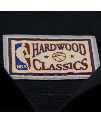 Men's Black New York Knicks Hardwood Classics Camp Shirt