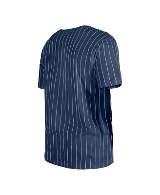 Men's Navy Tampa Bay Rays Throwback Pinstripe T-Shirt