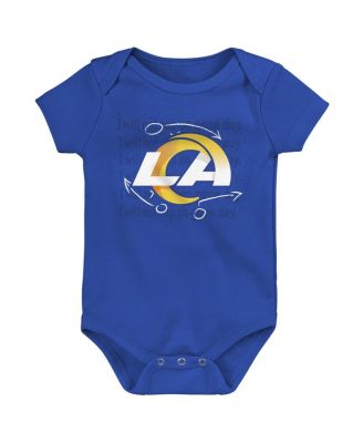 Baby Boys and Girls 3-Pack Los Angeles Rams Team Starter Bodysuit Set