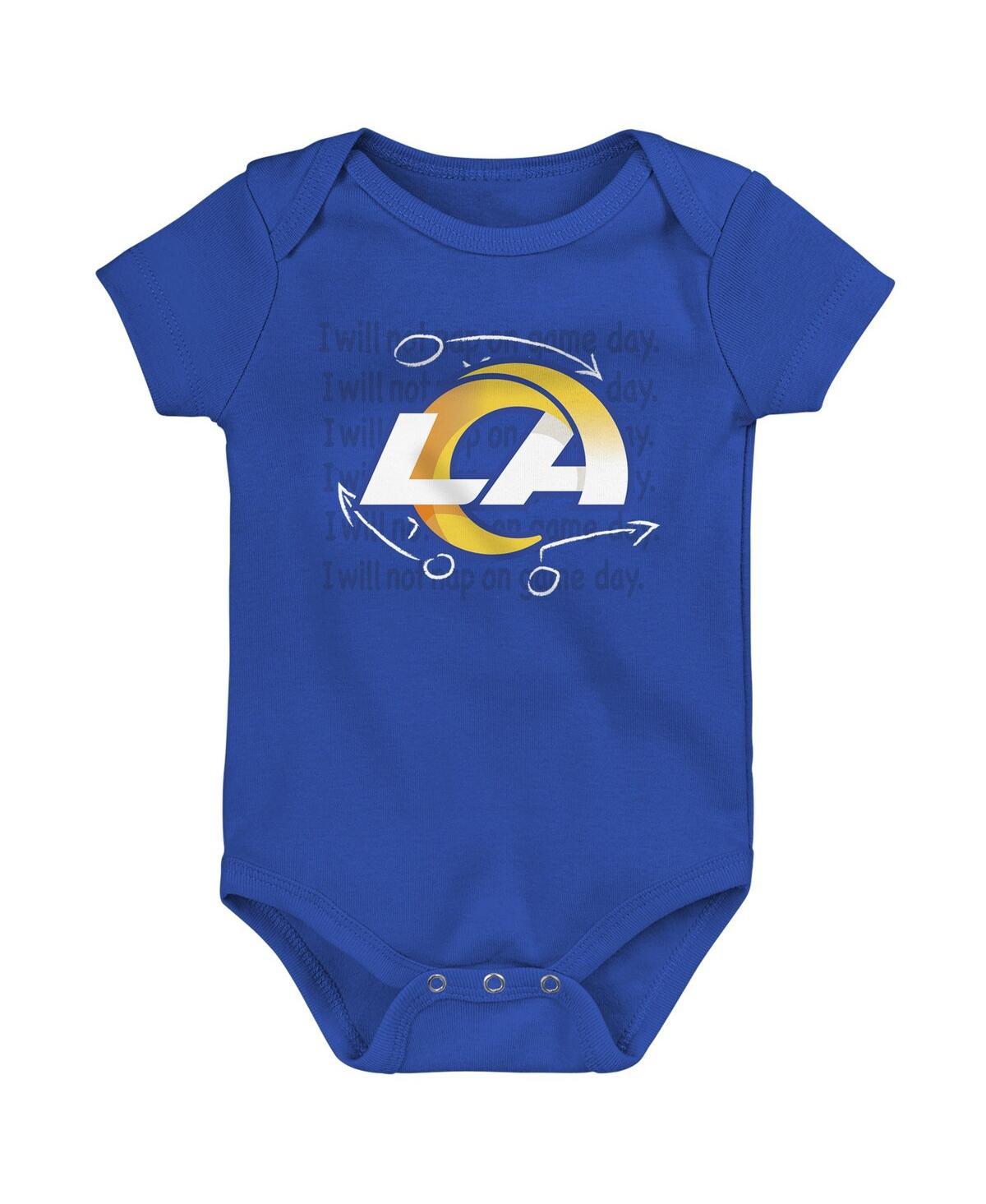 Outerstuff Baby Boys And Girls 3-pack Los Angeles Rams Team Starter Bodysuit Set In Multi