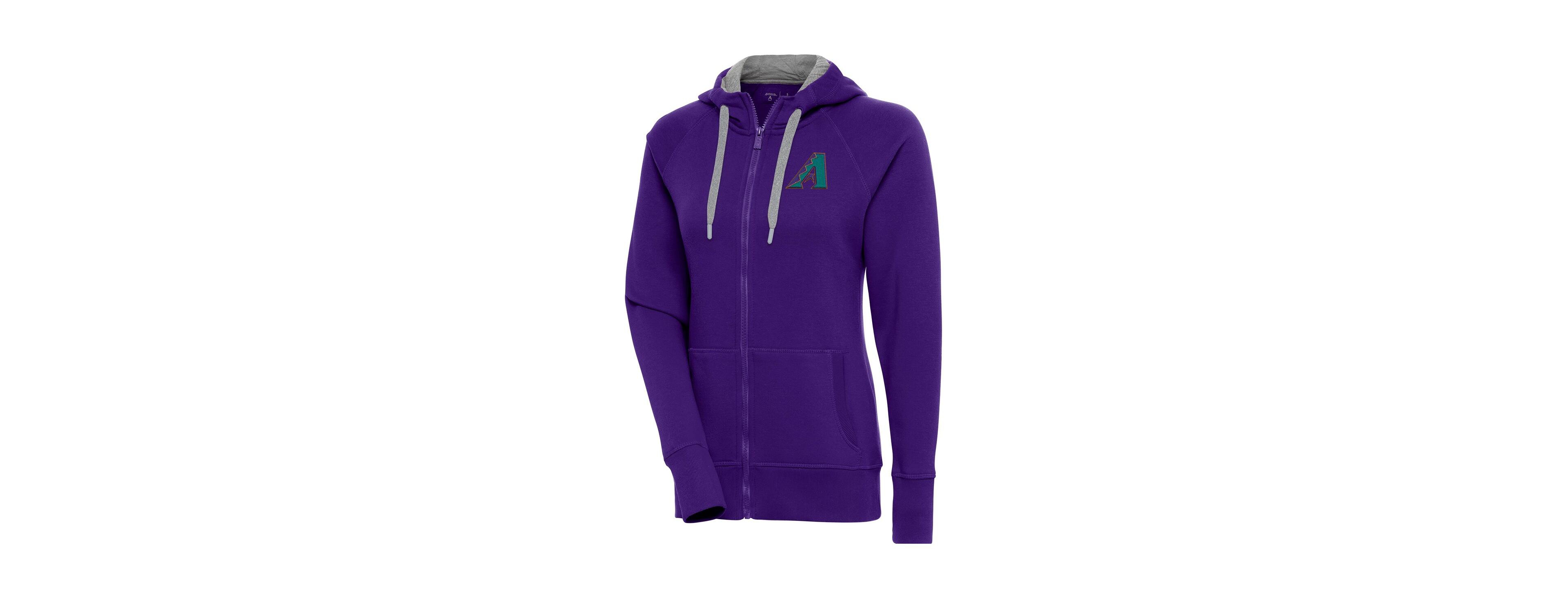 Antigua Women's Purple Arizona Diamondbacks Cooperstown Victory Full-Zip Hoodie Jacket