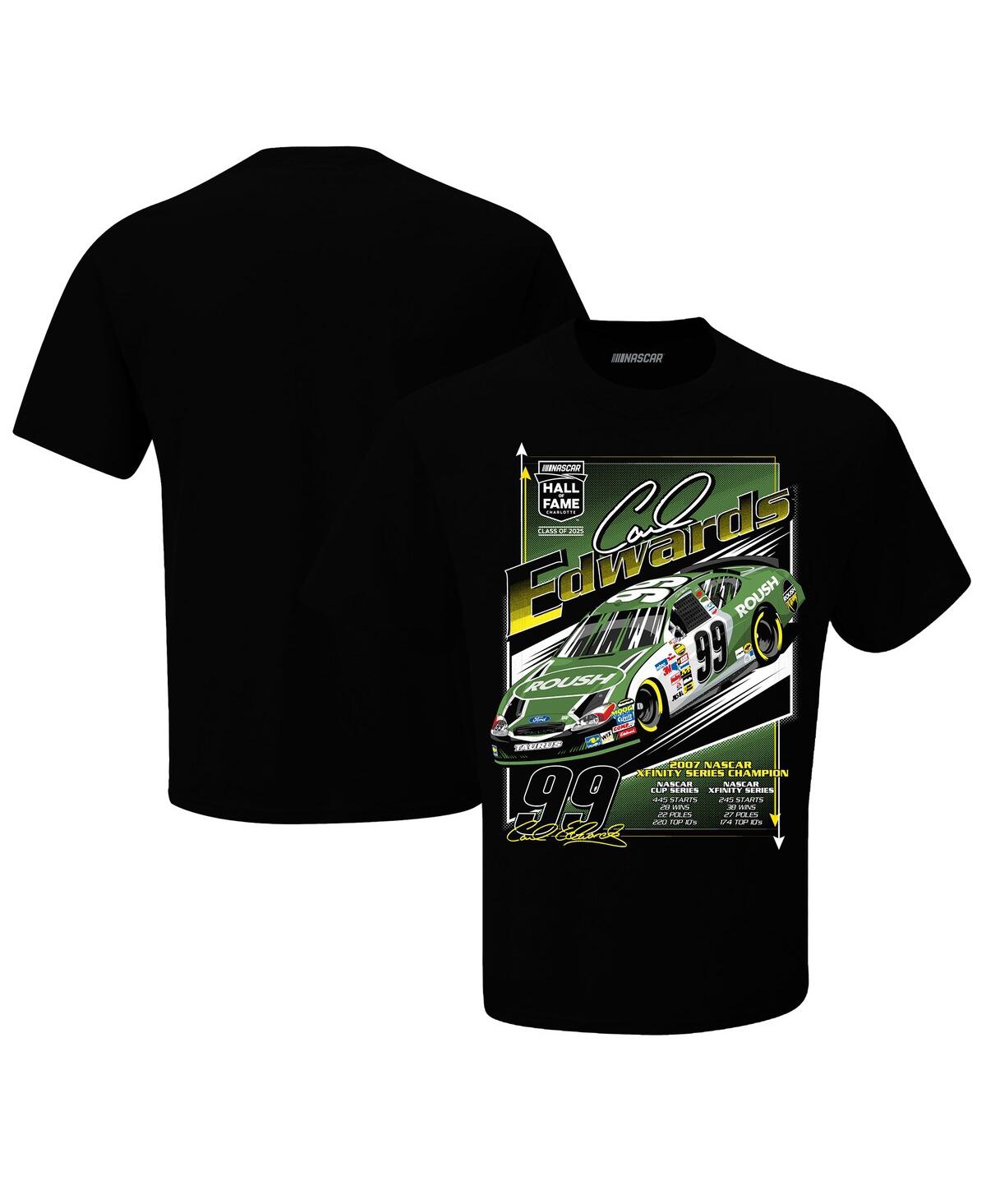 Men's Black Carl Edwards Nascar 2025 Hall of Fame Inductee T-Shirt - Black