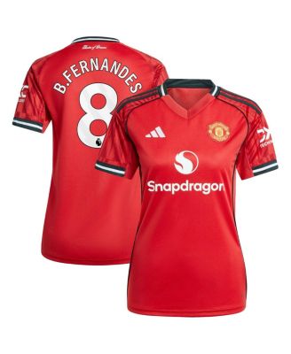 adidas - Women's Bruno Fernandes Red Manchester United Home 2025/26 Replica Player Jersey