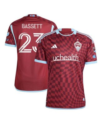 adidas - Men's Cole Bassett Burgundy Colorado Rapids 2024 One Flag Kit Authentic Player Jersey