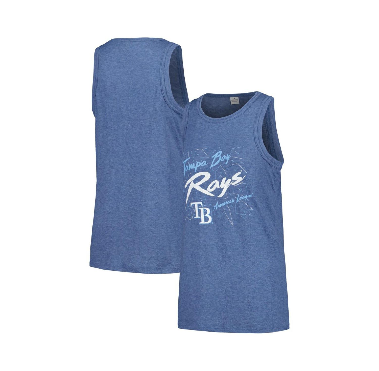 Women's Navy Tampa Bay Rays Gauze High Neck Tank Top