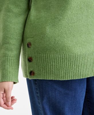 Plus Size Luxsoft Shawl-Collar Tunic Sweater, Macy's Exclusive