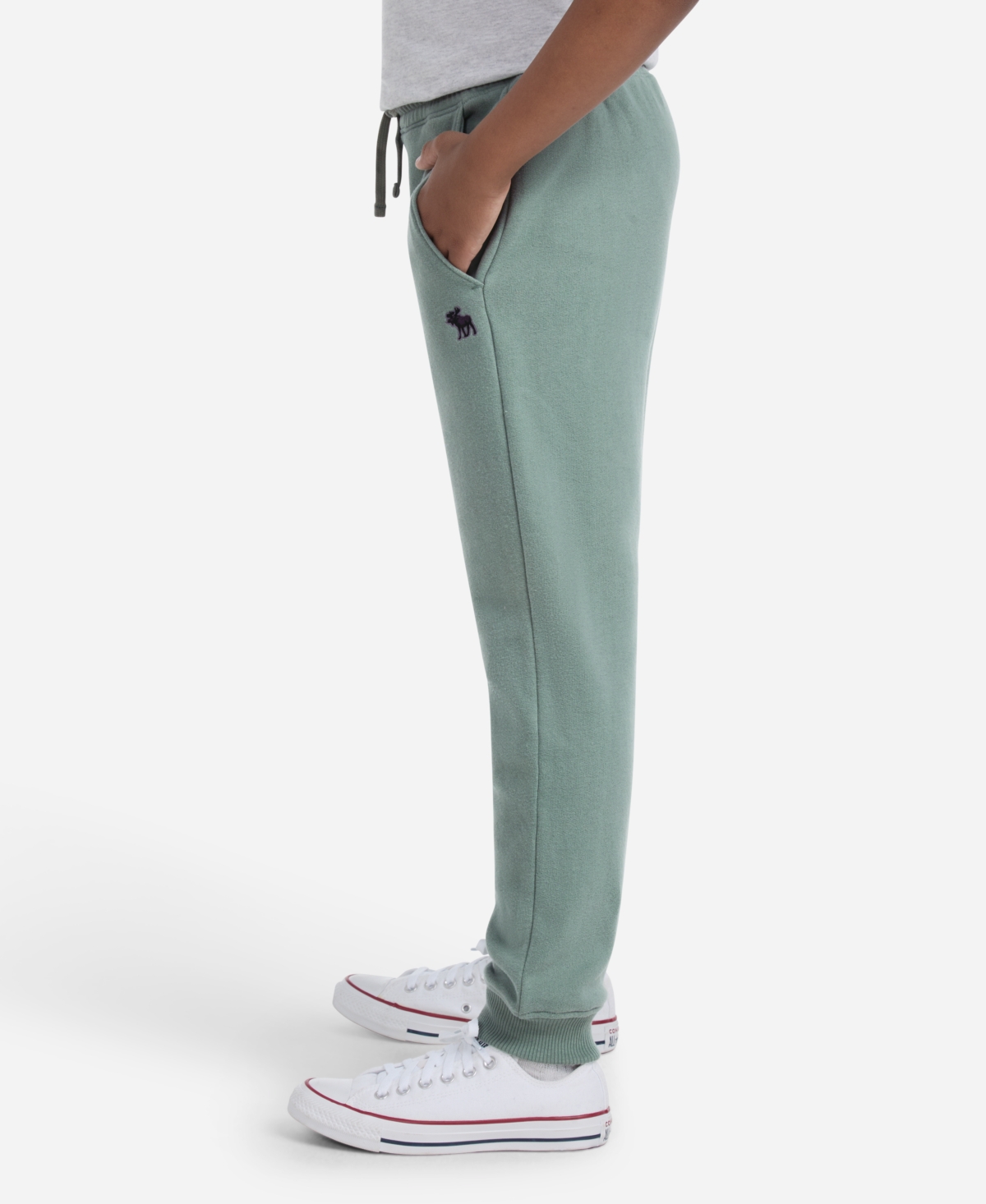 Abercrombie Boys Essential Fleece Jogger Pants In Green