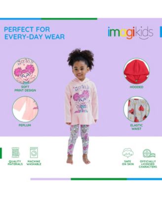 Baby Girls Rainbow Fleece Hoodie and Leggings Outfit Set to