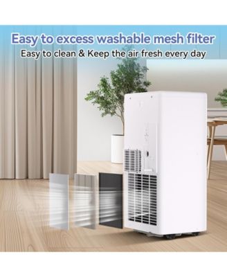 10,000 BTU Portable AC, 3-in-1 Cooling/Fan/Dry Unit for 560 Sq.Ft, Low Noise for Home & Office