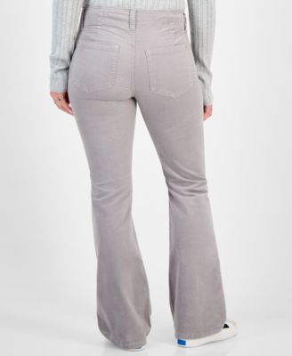 Juniors' Corduroy Double-Button Bootcut Pants