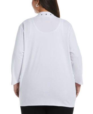 Plus Size Open Front Cardigan Sweater