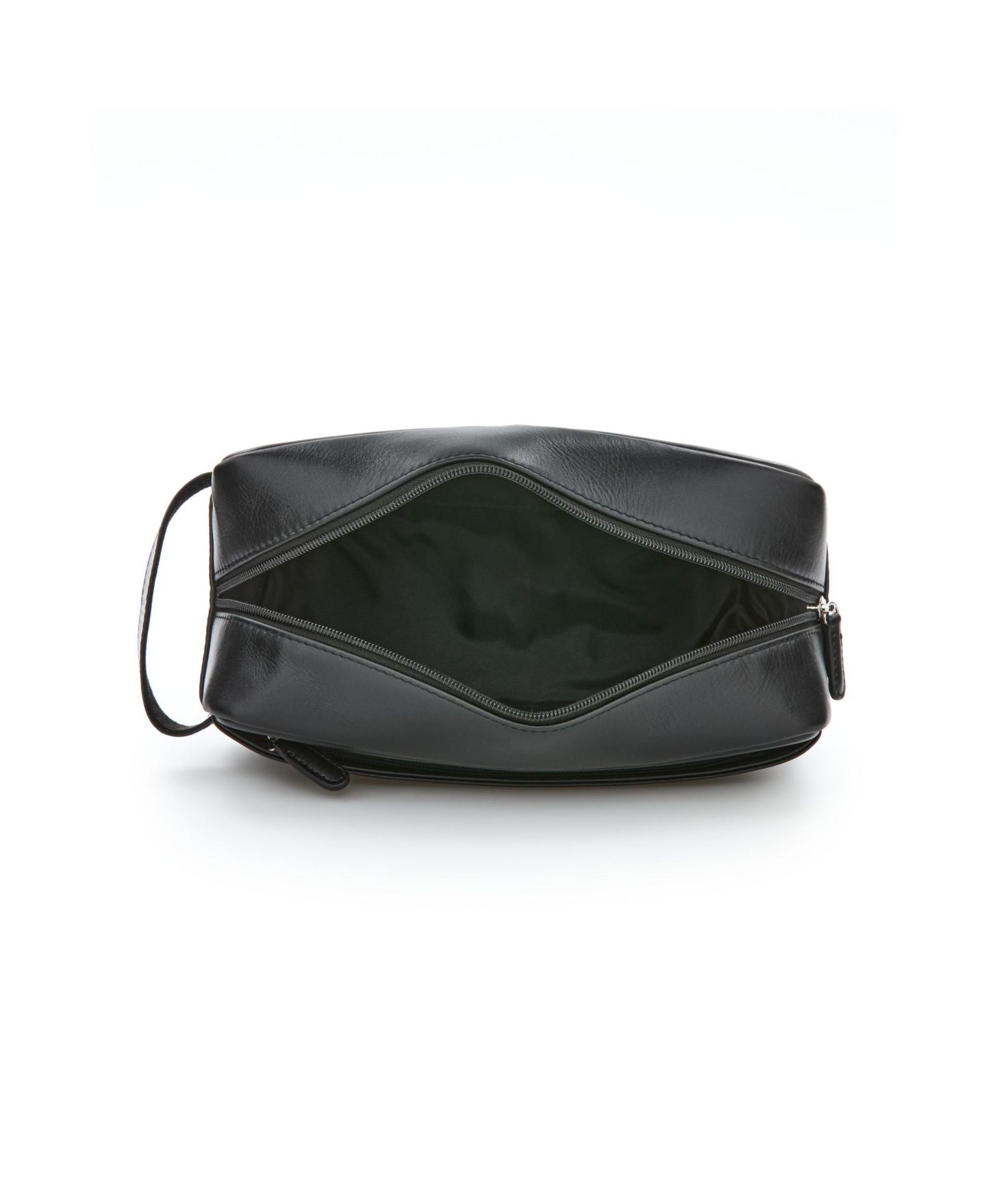 Мужские сумки Perry Ellis Portfolio Leather Travel Kit, цвет: Чёрный — фото 3
