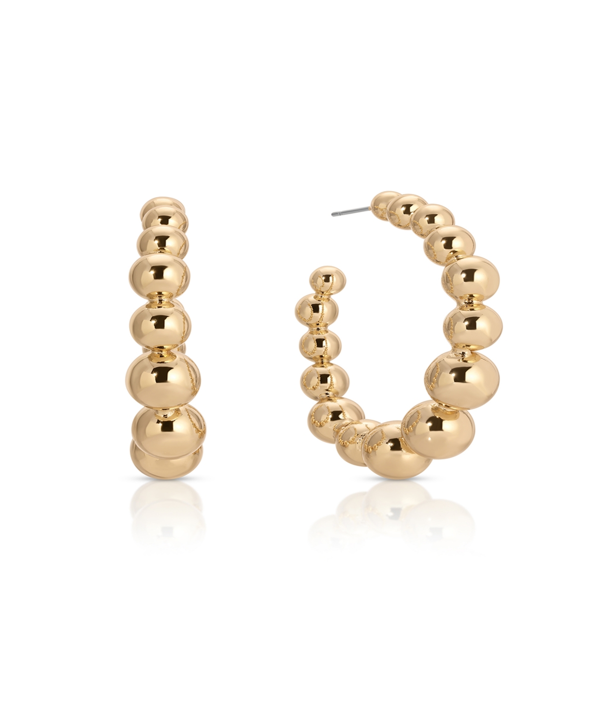 Bubble Ball Hoops Earrings - Silver