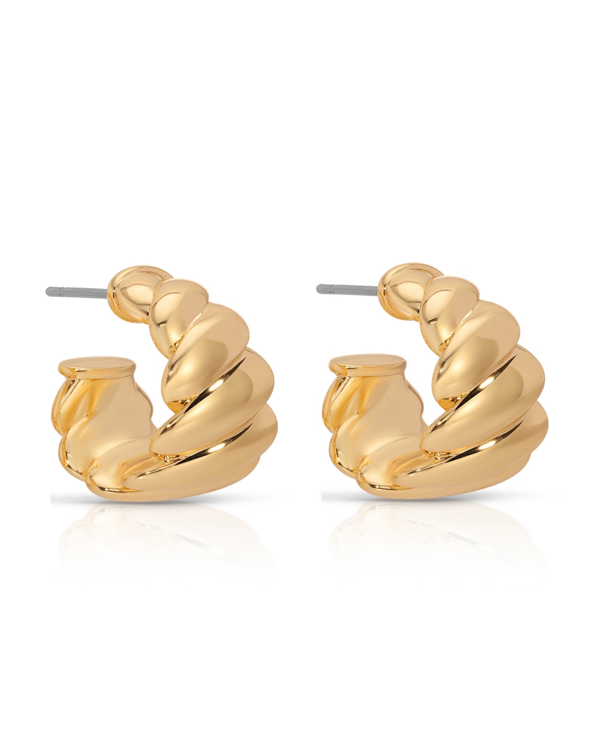 Ettika Twist Of Fate Hoops Earrings In Gold